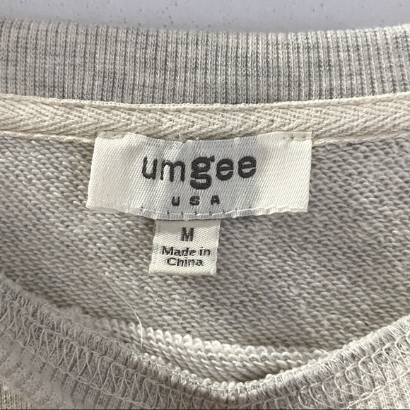 ⭐️2xHP⭐️ Umgee Heathered Grey Size Medium Fleece Top - Picture 5 of 10